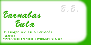 barnabas bula business card